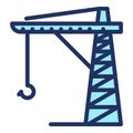 Port crane icon, outline style Royalty Free Stock Photo