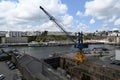 Port crane of the military port of Brest