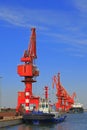 Port crane work Royalty Free Stock Photo