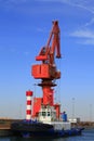 Port crane work Royalty Free Stock Photo