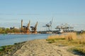 port cranes. Industrial Zone . port