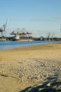 port cranes. Industrial Zone . port