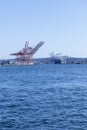 Port Cranes on the Puget Sound, Seattle, Washington