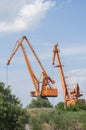 Port cranes Royalty Free Stock Photo