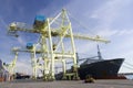 Port Cranes unloading a Ship