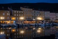 The port of Cres at a clear spring night