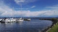Port de Cortaillod in Switzerland on Neuchatel lake Royalty Free Stock Photo