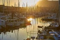 Port de plaisance, the leisure harbour of Hendaye, Aquitaine, Fr Royalty Free Stock Photo