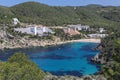 Port de Sant Miquel - tourist town Ibiza Royalty Free Stock Photo