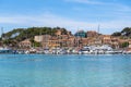 Port de Soller, Majorca seaside resort, a popular tourist destination. Baleares, Spain Royalty Free Stock Photo