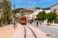 Port de Soller, a popular family resort of Mallorca. Spain Royalty Free Stock Photo