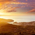 Port de Soller sunset in Majorca at Balearic island Royalty Free Stock Photo