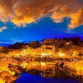 Port de Soller sunset in Majorca at Balearic island Royalty Free Stock Photo