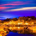 Port de Soller sunset in Majorca at Balearic island Royalty Free Stock Photo