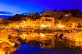 Port de Soller sunset in Majorca at Balearic island Royalty Free Stock Photo