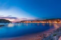 Port de Soller sunset in Majorca at Balearic island Royalty Free Stock Photo