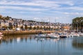 Port of Deauville and city skyline. Normandy, France. Royalty Free Stock Photo