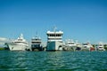 Port Denarau, Fiji, Aug 2019. Luxury private yachts at the Port Denarau Marina.