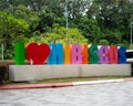 I love hibiscus giant colourful signage