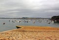 Port of Douarnenez, the pier at low tide. Brittany, Finistere, France