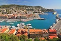 Port du Nice Nice port as seen from above in La Colline du Chateau in Nice, France