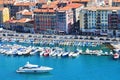 Port du Nice Nice port as seen from above in La Colline du Chateau in Nice, France