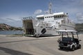 Port of Dubrovnik Croatia a ferry alongside