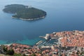 Port of Dubrovnik. Old Town. Lokrum Island Royalty Free Stock Photo