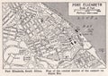 Vintage map of Port Elizabeth 1930s.