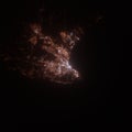 Port Elizabeth South Africa street lights map. Satellite view on modern city at night. Imitation of aerial view on roads network