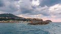 Port entrance in Tropea town Royalty Free Stock Photo