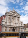 Port Ferrovia and Church in Venice Italy