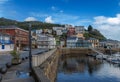 Port of the fishing village of O Barqueiro, A Coruna, Galicia, Spain