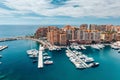 Port of Fontvieille, Monaco, mediterranean sea Royalty Free Stock Photo