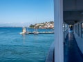 Port of Forio on Ischia with lighthouse Royalty Free Stock Photo