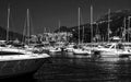 Port full of saiboats in Herceg Novi, Montenegro Royalty Free Stock Photo