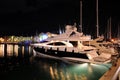 Port of Genoa in night Royalty Free Stock Photo