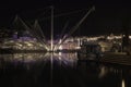 Port of Genoa at night