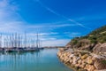 Port Ginesta harbor in Barcelona, Catalonia, Spain Royalty Free Stock Photo