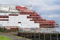 Port Glasgow, UK, July 8th, 2023, New ferry in construction in ship yard by Ferguson Marine