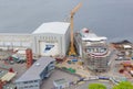 Port Glasgow, UK, June 24th 2023, Ship Building in Port Glasgow Shipbuilding Scaffold and crane