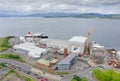 Port Glasgow, UK, June 24th 2023, Ship Building in Port Glasgow Shipbuilding Scaffold and crane