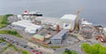 Ship Building in Port Glasgow Shipbuilding Scaffold and crane