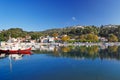 The port in Glossa of Skopelos, Greece Royalty Free Stock Photo