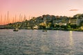 Yacht at sunset