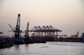 Port and harbor crane gantries Karachi Pakistan