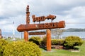 Port Hardy, BC, Canada - Circa 2017: Port Hardy Welcome Sign