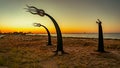 Port Hedland art object near the coastline, WA, Australia Royalty Free Stock Photo