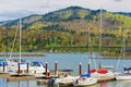 Port of Hood River along the Columbia River Royalty Free Stock Photo