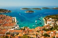 Hvar town, Croatia. View from the fortress of Spanjola Royalty Free Stock Photo